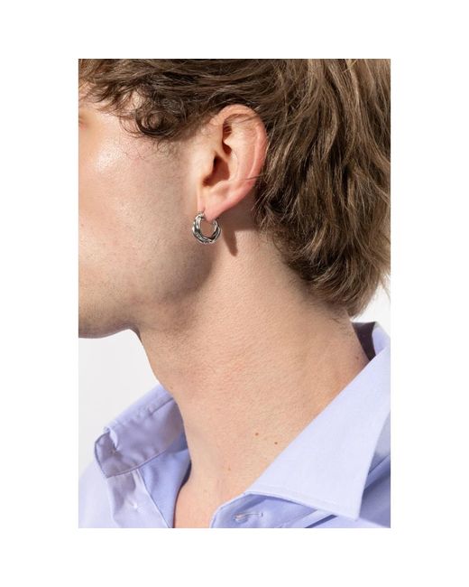 Jil Sander Einzelohrring in White für Herren