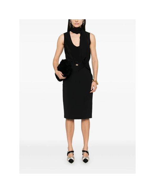 Elisabetta Franchi Black Midi Skirts