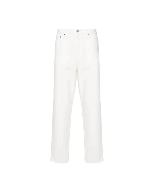 A.P.C. White Straight Jeans for men