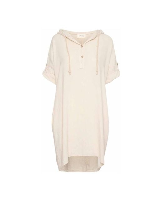 Cream Natural Midi Dresses