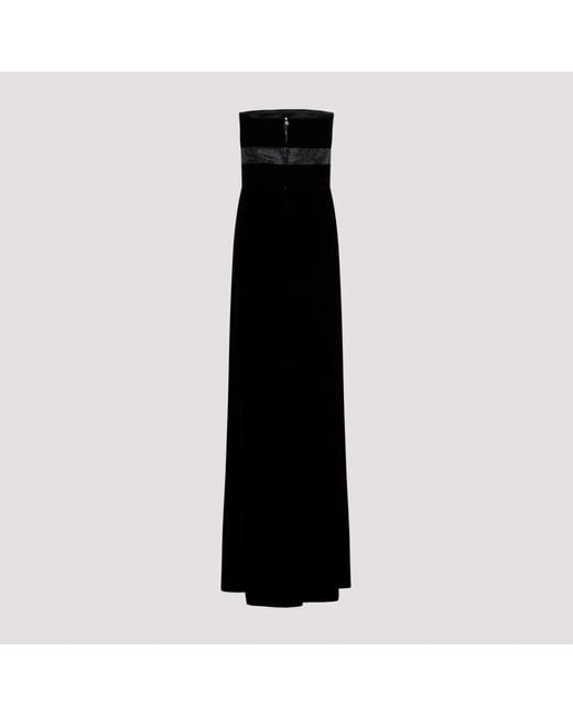 Giorgio Armani Black Bedrucktes ärmelloses kleid