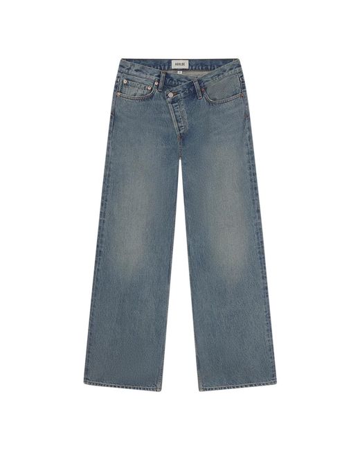 Agolde Jeans ,Blauw ,Katoen Arc Criss Cross Jean in het Blue