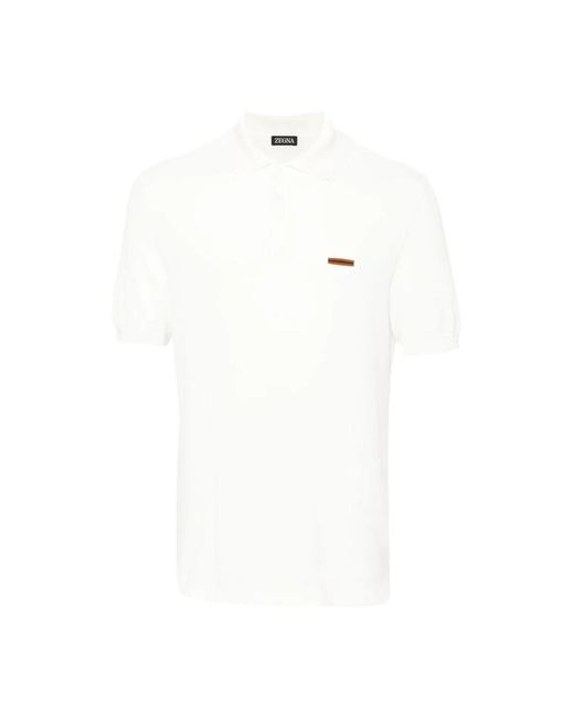 Polo Shirts Zegna de hombre de color White