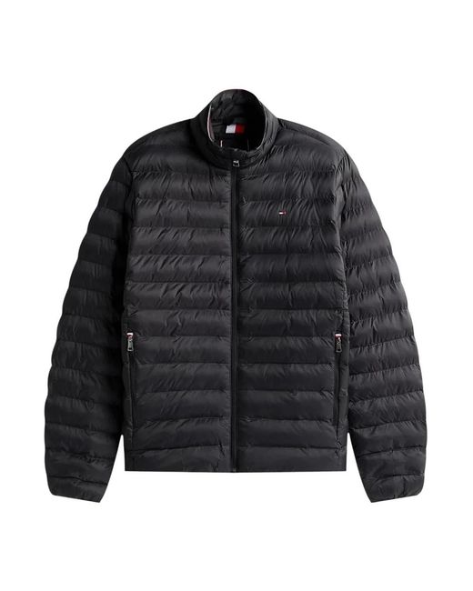 Tommy Hilfiger Jassen ,Zwart ,Leer Tjm Lt Down Jacket E in het Black voor heren
