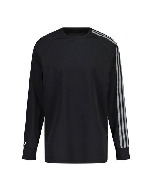 Y-3 Blue Long Sleeve T-Shirts for men