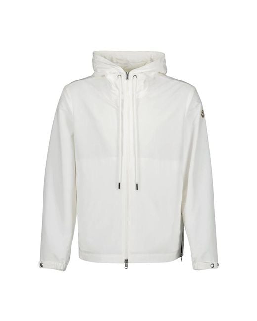 Moncler White Zip-Throughs for men