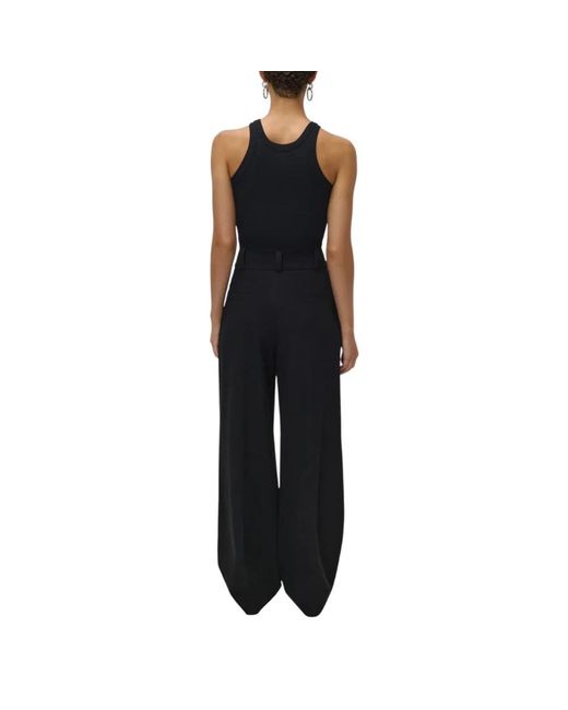 IVY & OAK Black Wide Trousers