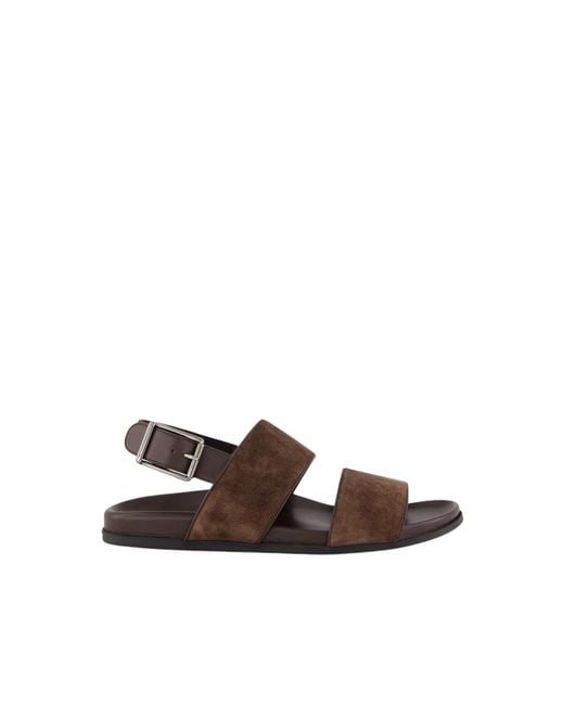 Manolo Blahnik Bruine Suède Fussbett Sandalen in het Brown voor heren