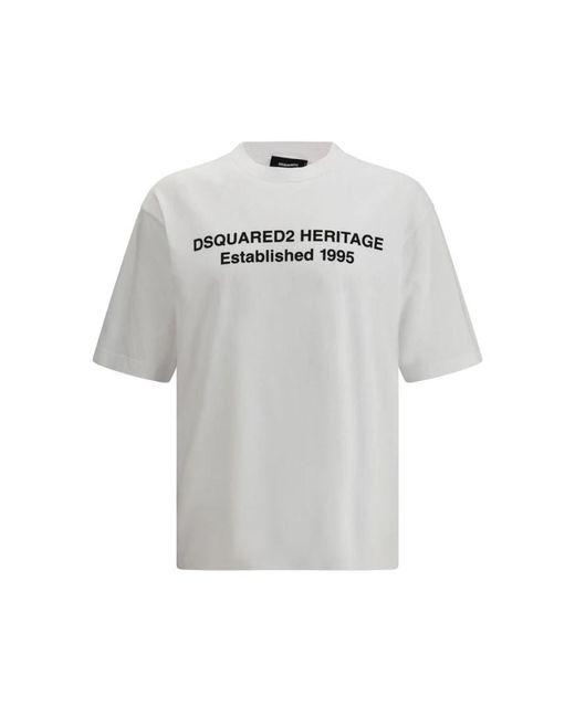 DSquared² Loose Fit Heritage T-Shirt in Gray für Herren