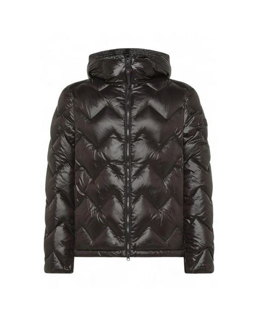 Peuterey Jassen ,Zwart ,Leer Honova Lks 04 Piumino Con Trapunta Chevron Corto in het Black voor heren