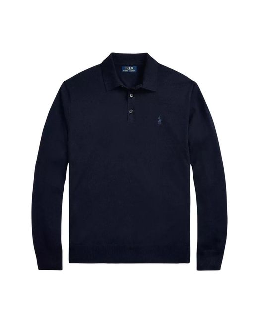 Ralph Lauren Blue V-Neck Knitwear for men
