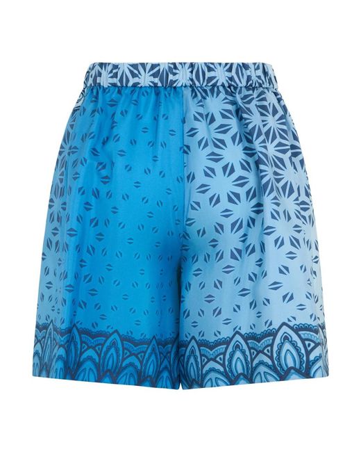 Alberta Ferretti Shorts Met Gradiëntpatroon in het Blue