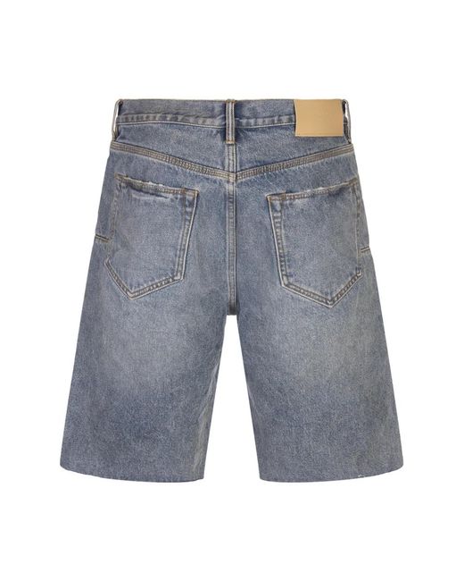 Purple Brand Gray Denim Shorts for men