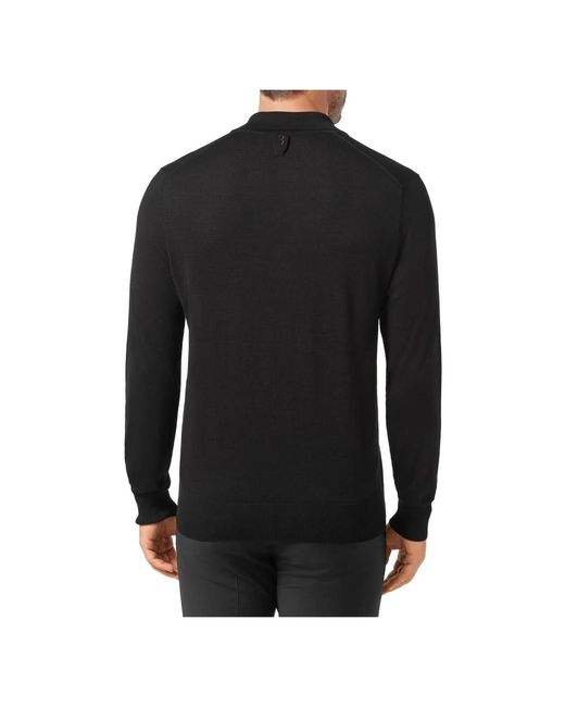 Billionaire Pullover Polo-Neck Ls Crest in het Black voor heren