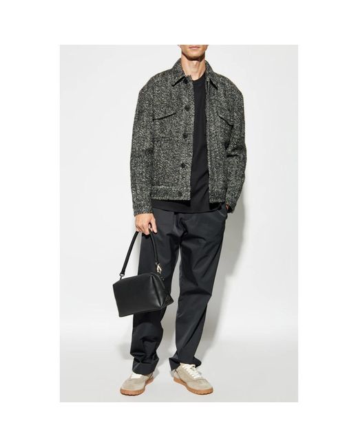 Marni Gray Straight Trousers for men