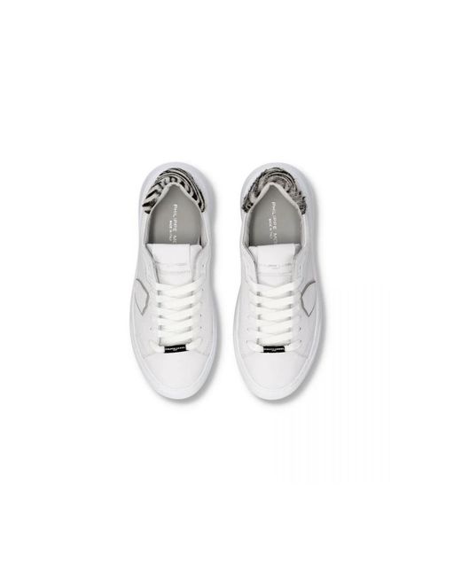Philippe Model Temple Sneaker in het White