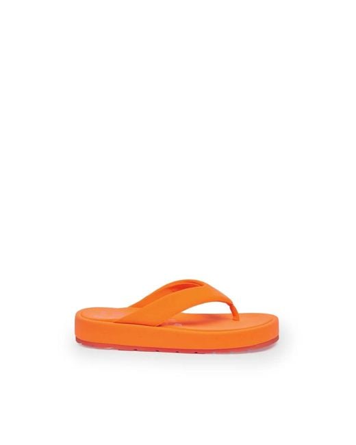 Bettina Vermillon Orange Flip Flops