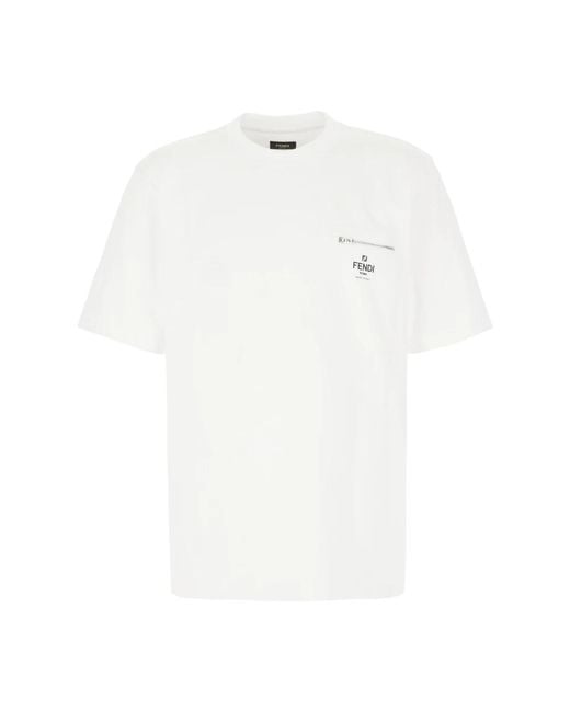 T-Shirts Fendi de hombre de color White
