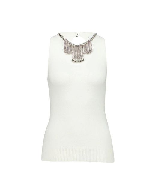 Rabanne White Sleeveless Tops