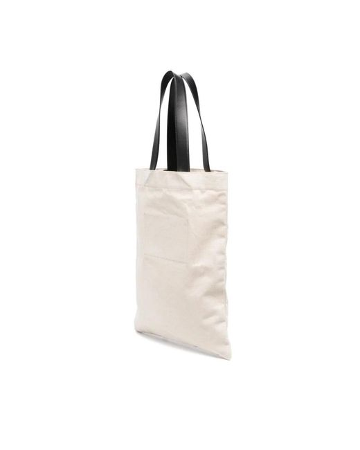Jil Sander White Shopping Bags for men