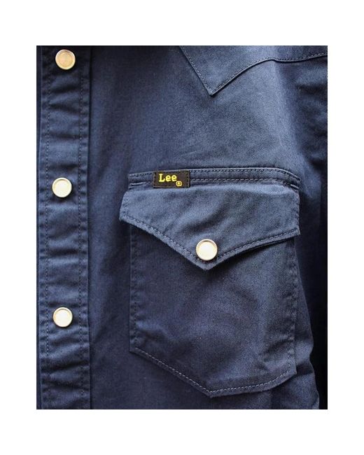 Lee Jeans Blue Denim Shirts for men