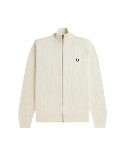 Fred Perry Truien & Vesten ,Katoen Gestructureerde Vest in het White voor heren