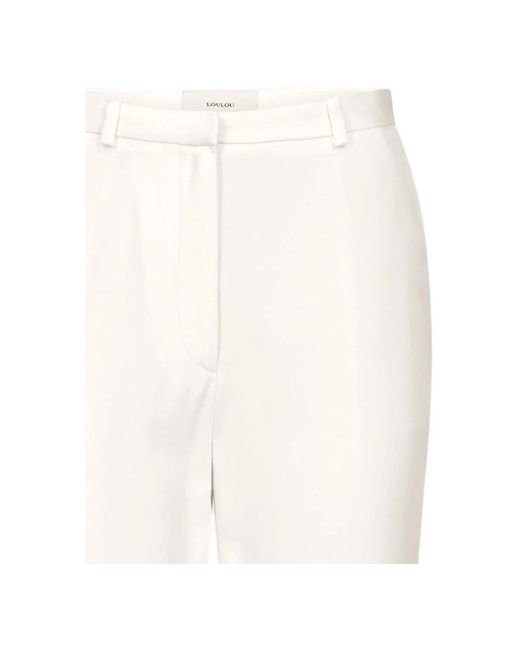 Loulou de Saison White Straight Trousers