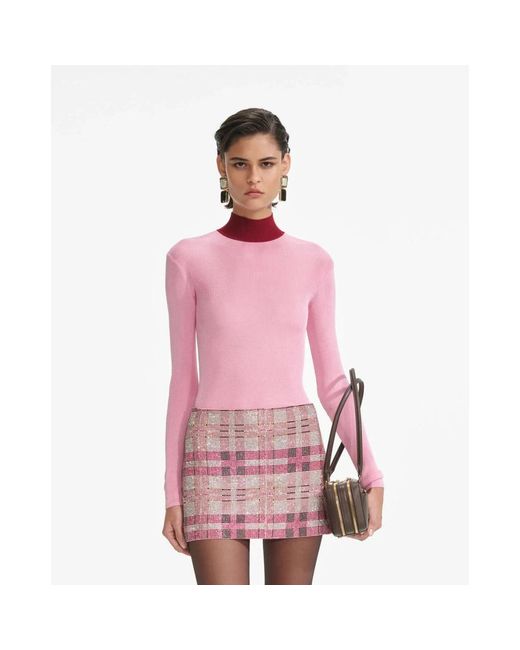 Turtlenecks Self-Portrait de color Pink
