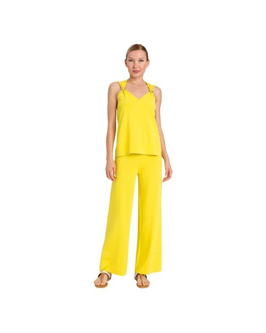 Sleeveless Tops di Twinset in Yellow