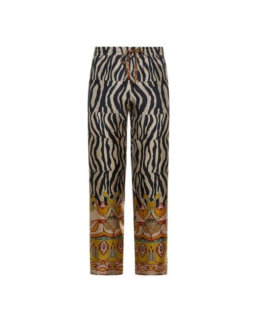 Pierre Louis Mascia Multicolor Straight Trousers