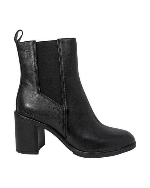 Calvin Klein Black Heeled Boots