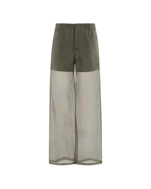 FEDERICA TOSI Gray Wide Trousers