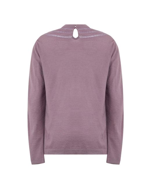 Alberta Ferretti Purple Round-Neck Knitwear