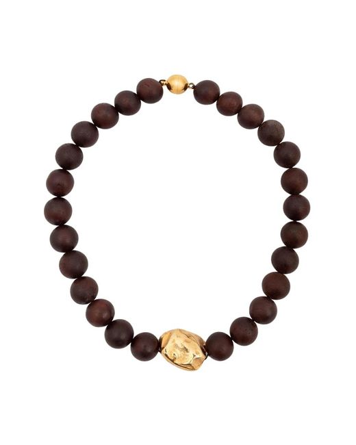 Alysi Metallic Holzperlenkette