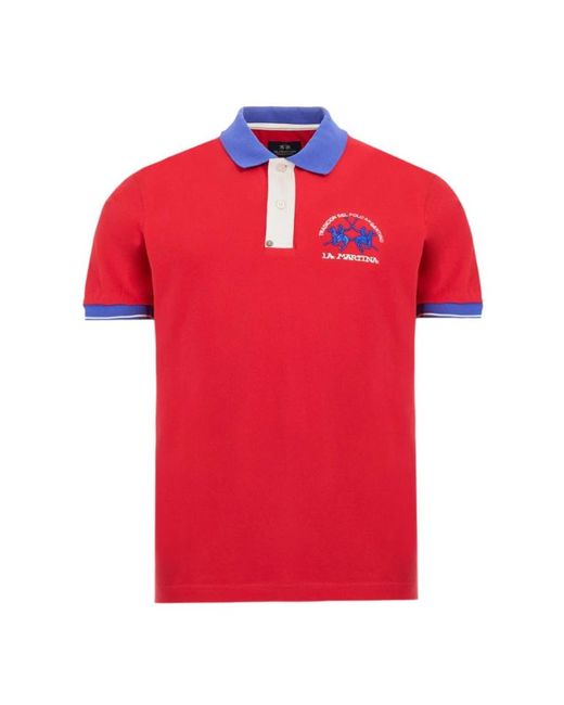 La Martina Red Polo Shirts for men