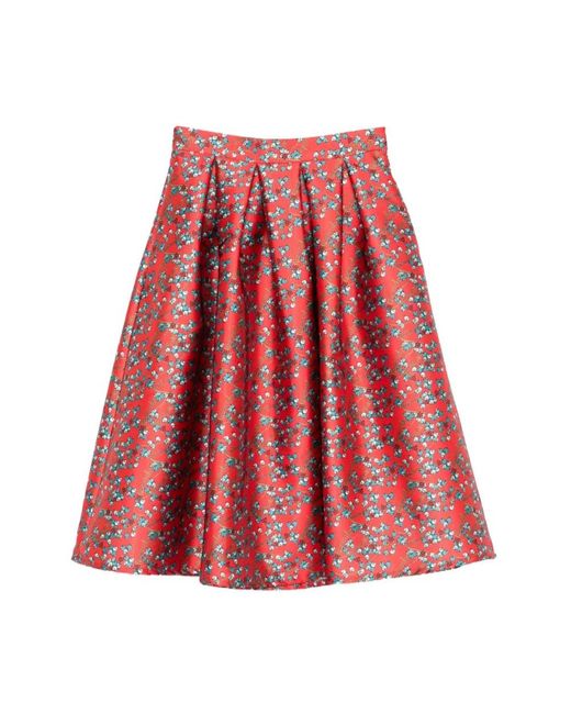 ALESSANDRO ENRIQUEZ Red Midi Skirts
