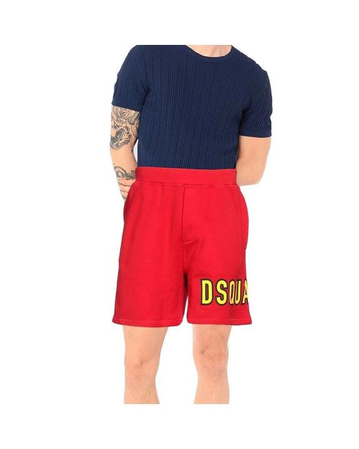DSquared² Cotton Shorts in het Red voor heren