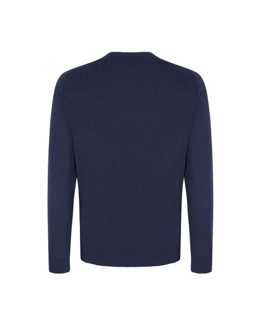 Malo Blue Round-Neck Knitwear for men