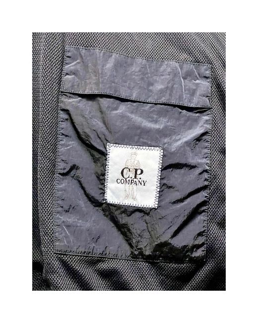 C P Company Marineblaues chrome-r overshirt mit klassischem kragen und reißverschluss in Gray für Herren