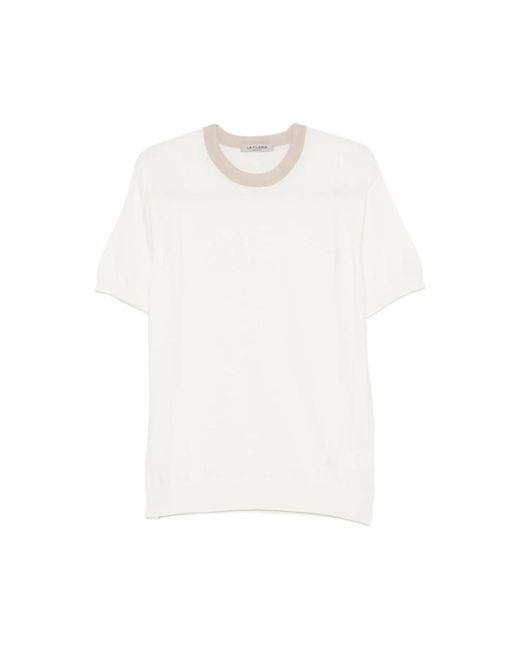 La Fileria White Round-Neck Knitwear for men