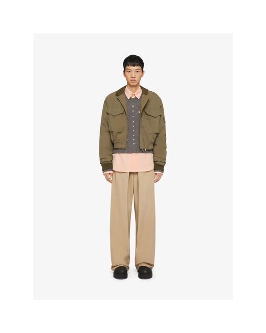 Givenchy Olijfgroene Cropped Bomberjack in het Green voor heren