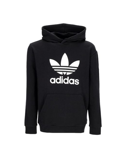 Adidas Fitness ,Zwart ,Katoen Klassieke Trefoil Hoodie Lichtgewicht Sweatshirt in het Blue voor heren