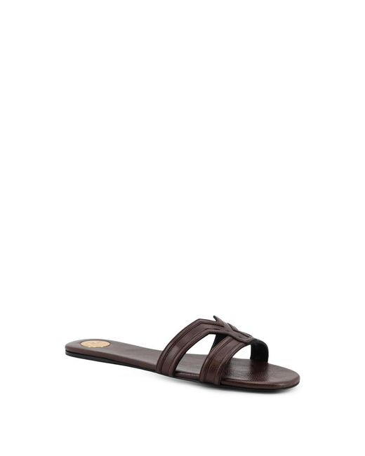 Saint Laurent Brown Sliders