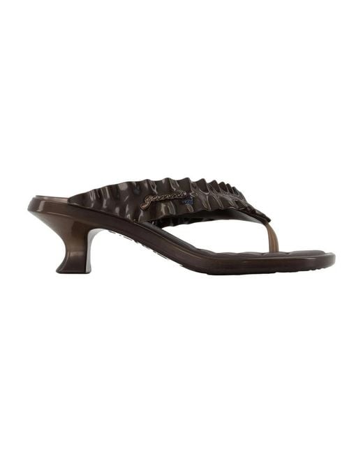 Ganni Brown Heeled Mules