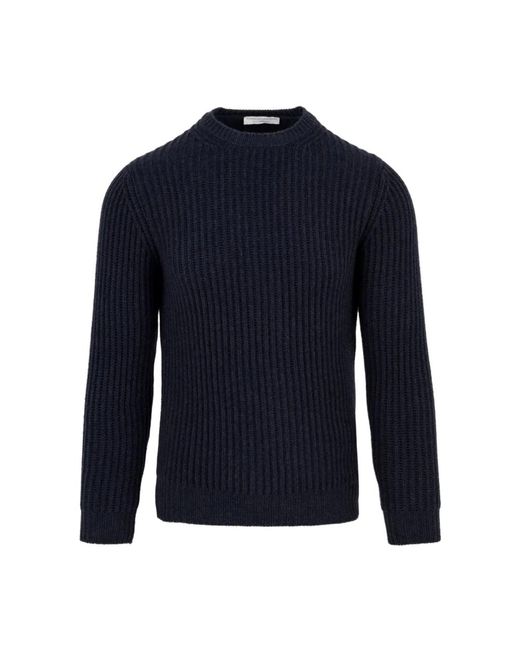 FILIPPO DE LAURENTIIS Round-Neck Knitwear in het Blue voor heren