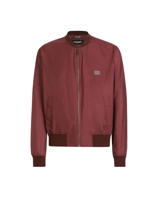 Dolce & Gabbana Red Bomber Jackets for men