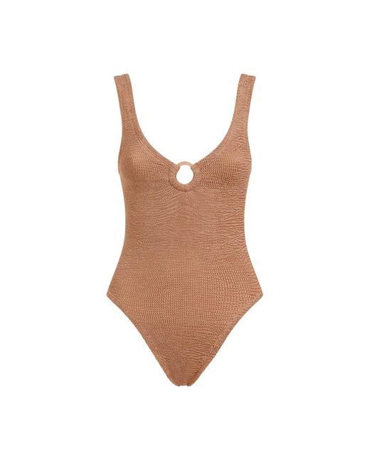 Celine one-piece swimsuit di Hunza G in Brown