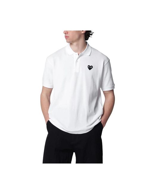 Comme des Garçons White Polo Shirts for men