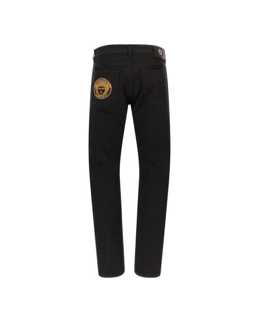 Versace Black Straight Fit Jeans for men