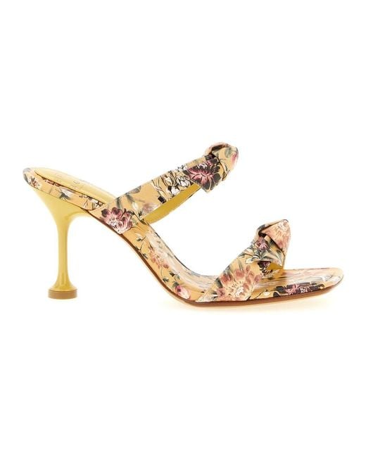 Alexandre Birman Metallic Heeled Mules